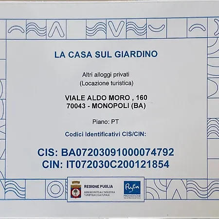 La Casa Sul Giardino Monopoli